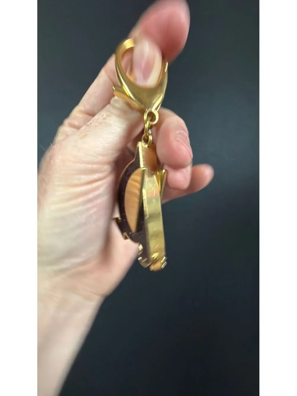 Louis Vuitton Black Enamel Gold Rooster Bag Charm